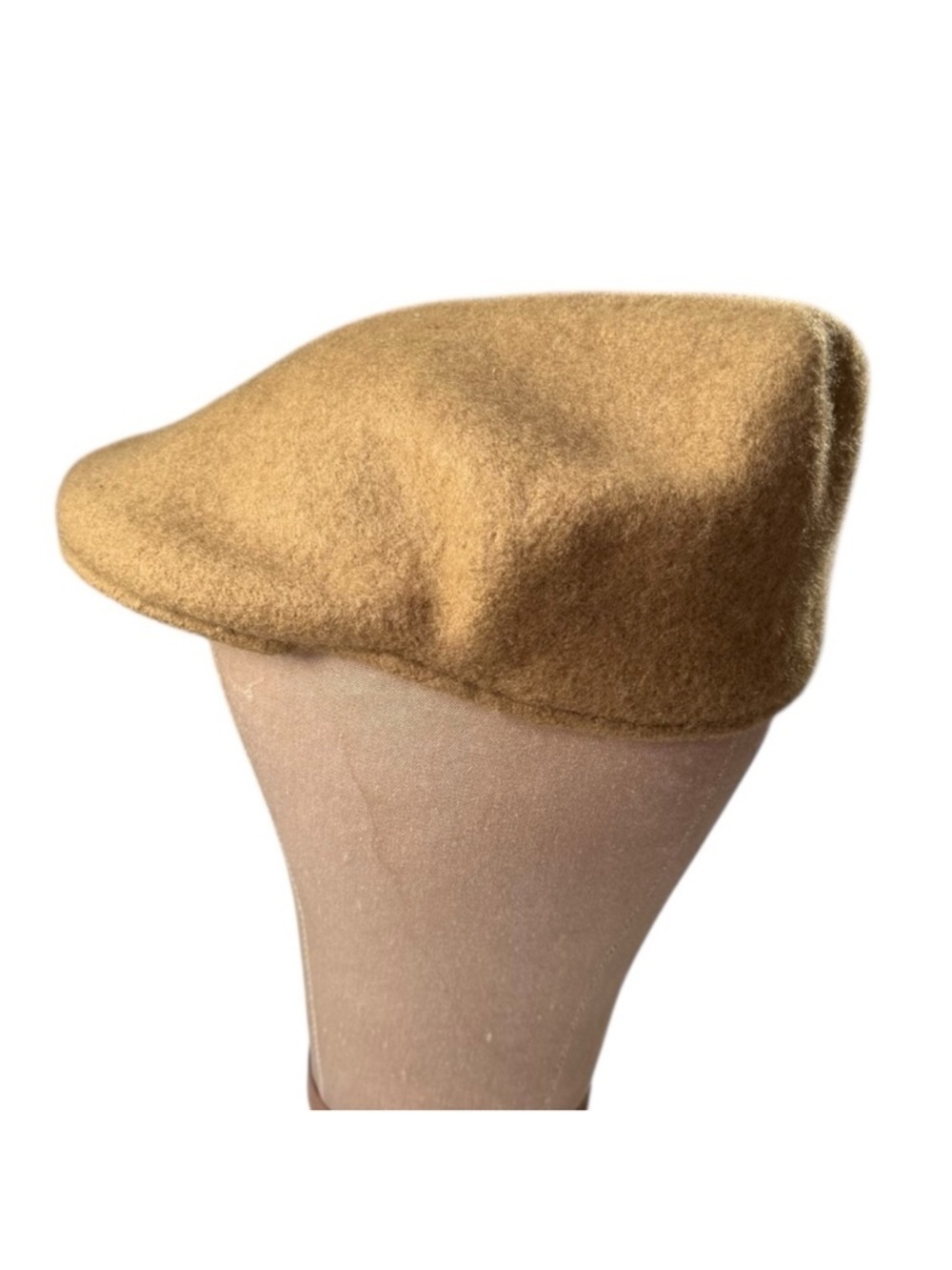 Vintage Wool Newsboy Flat Cap Size Small - Medium Beige NEW Paperboy Hat Cabbie